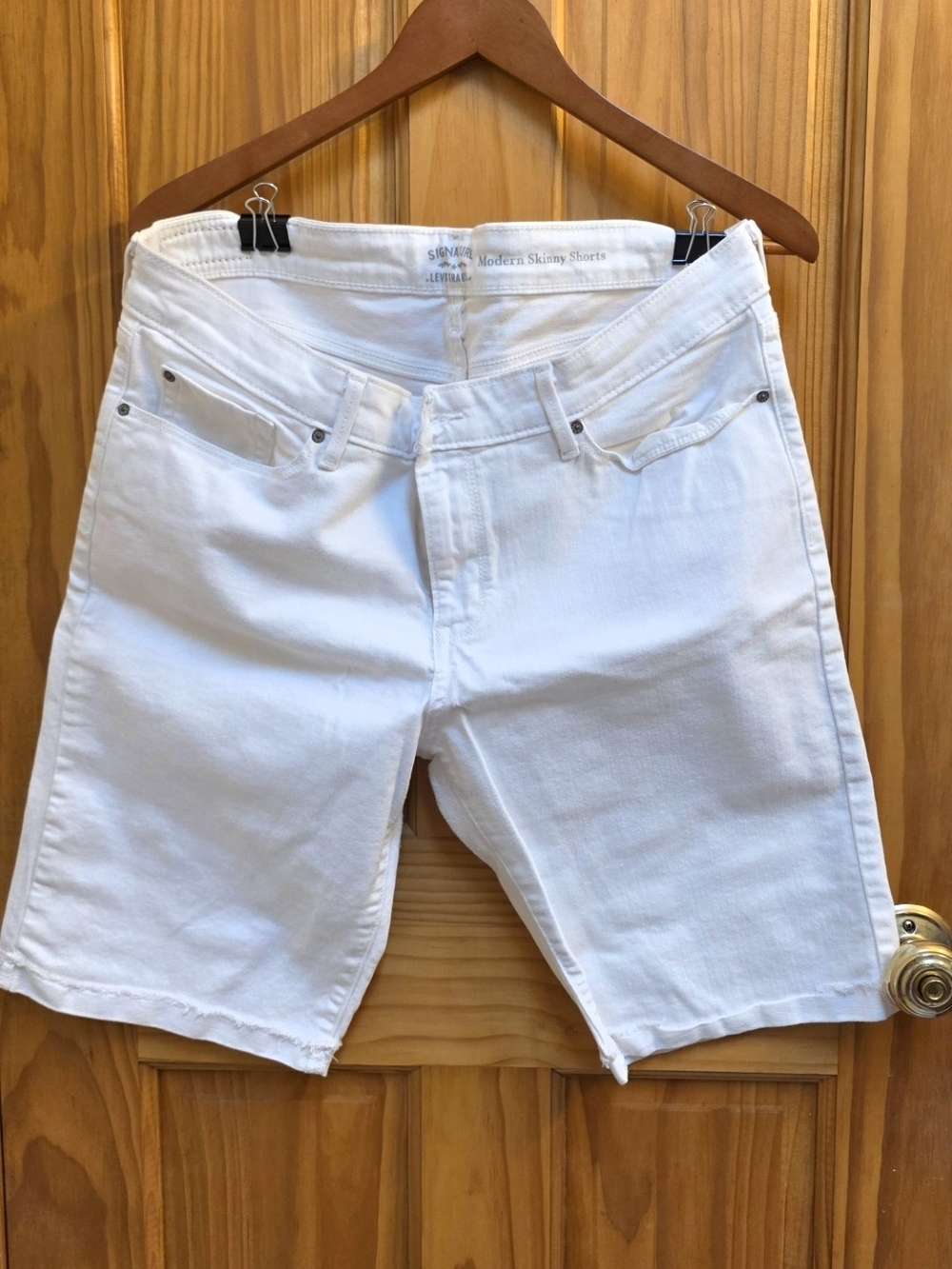 Levi's White Women's Modern Slim Jean Shorts